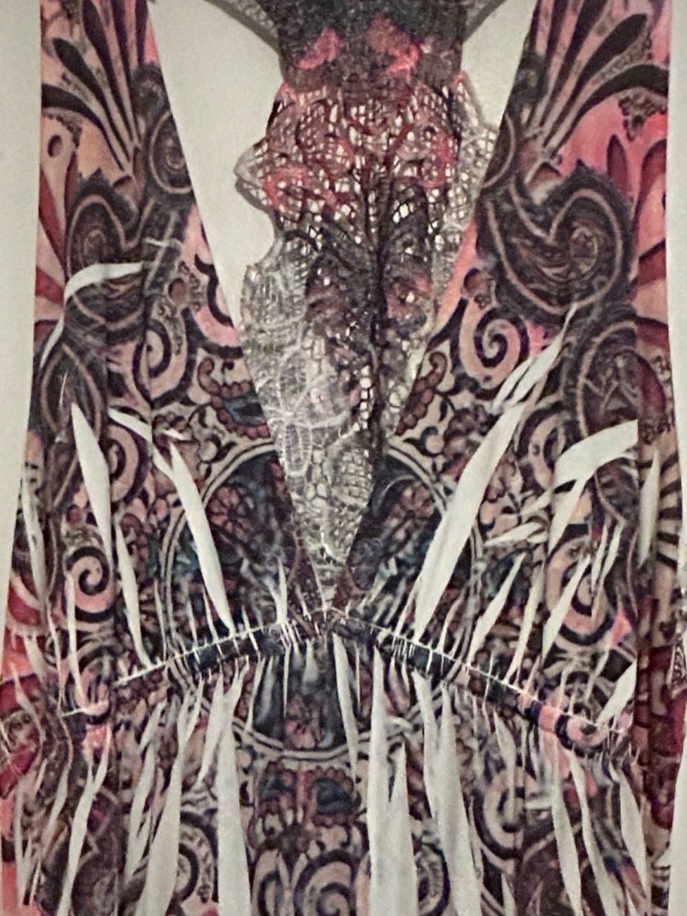 Boho Sleeveless Maxi Dress w/ Lace Bodice & Vibrant Print – Flowy & Opaque